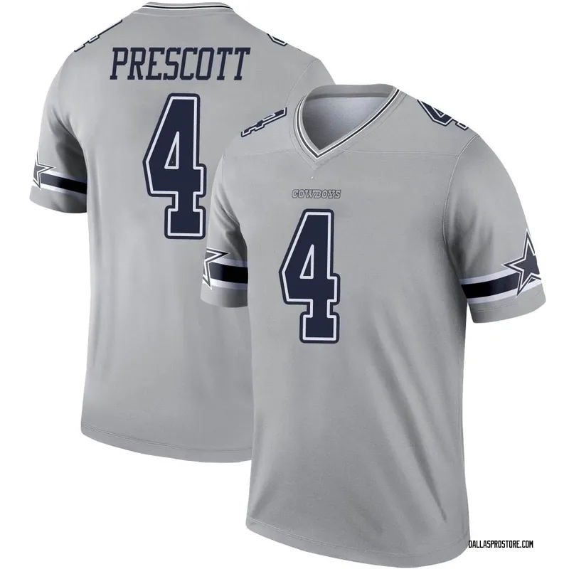 Gray Youth Dak Prescott Dallas Cowboys Legend Inverted Jersey