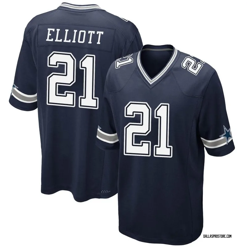 Ezekiel Elliott Signed Dallas Cowboys Nike Blue Limited XL Jersey BAS 37024