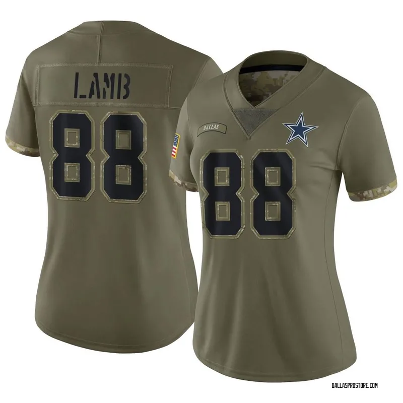 CeeDee Lamb Dallas Cowboys Men's Legend Olive Salute to Service