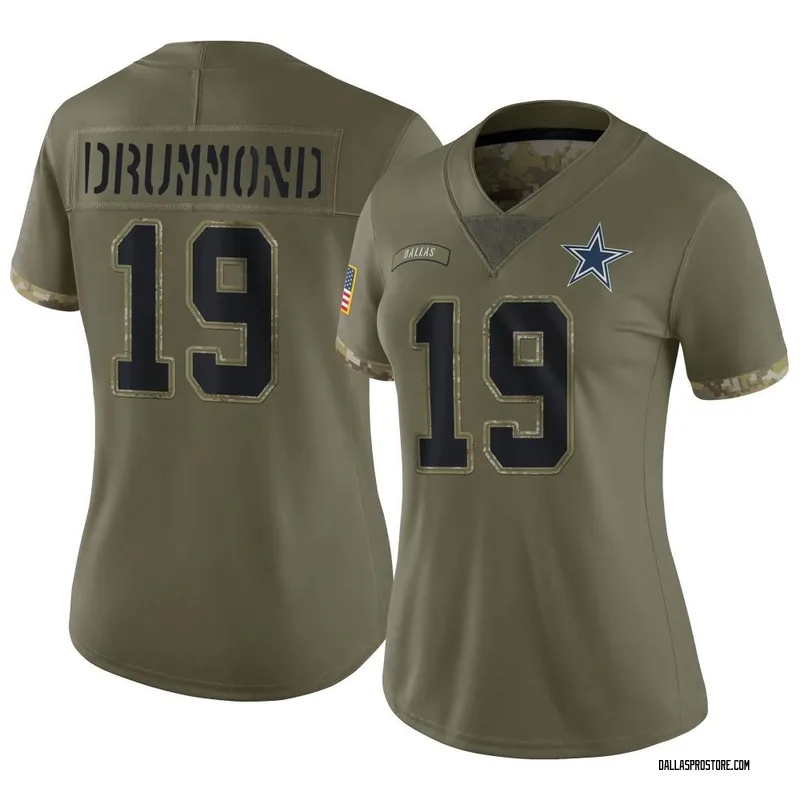 Dontario Drummond Dallas Cowboys Women's by Backer Slim Fit T-Shirt - Ash