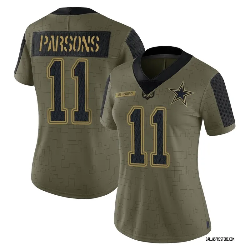 Men's Nike Micah Parsons Olive Dallas Cowboys 2022 Salute To Service  Limited Jersey