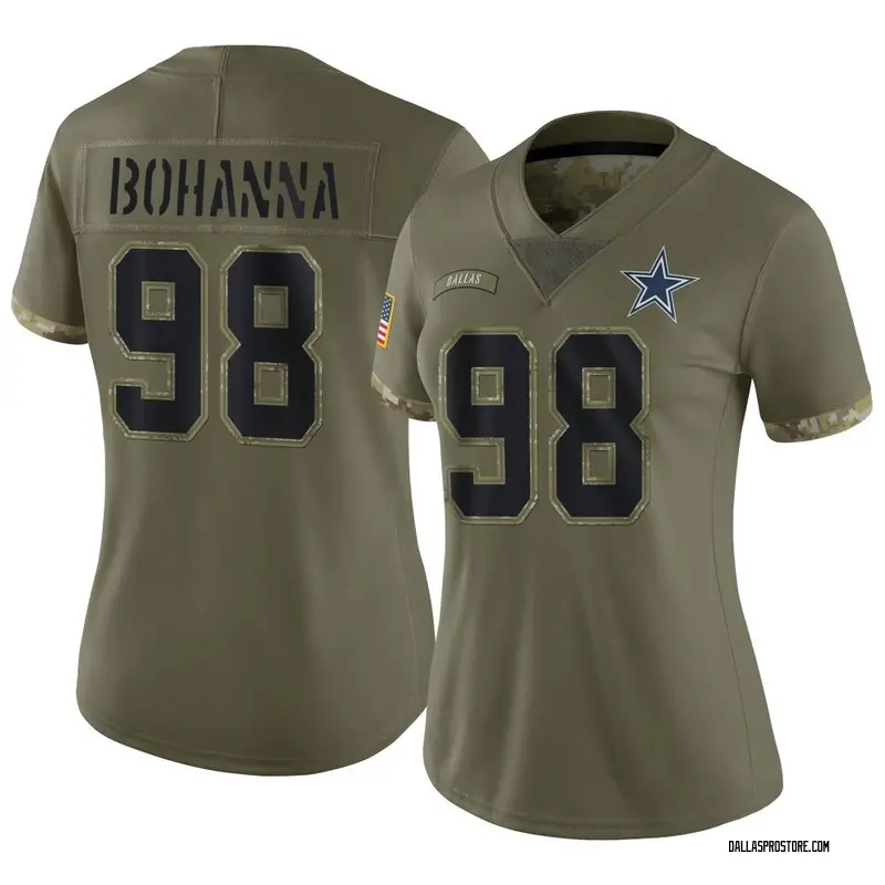 Nike Quinton Bohanna Dallas Cowboys Game Navy Blue Throwback Jersey - Youth