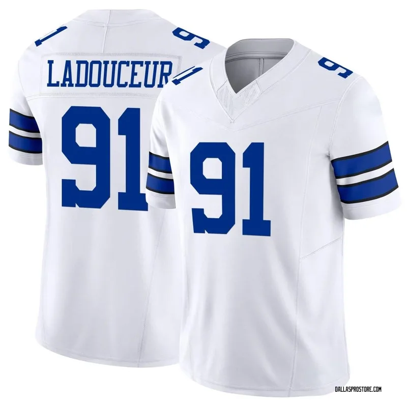 #91 L. P. Ladouceur of the Dallas Cowboys NFL Locker Room Game Issued Jersey