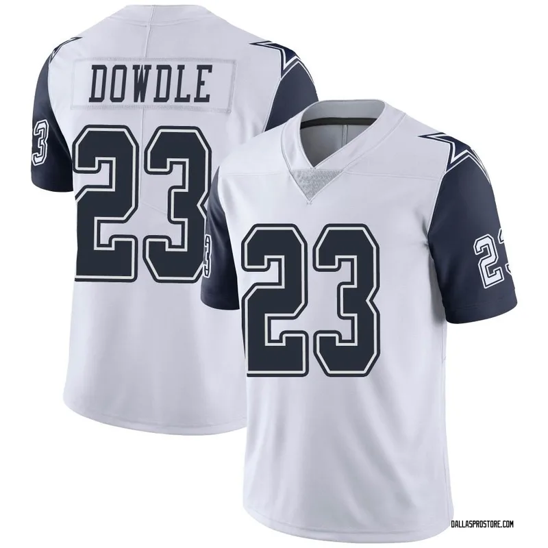 2017 Dallas Cowboys Rico Dowdle #42 Game Issued White Practice Jersey 48 98