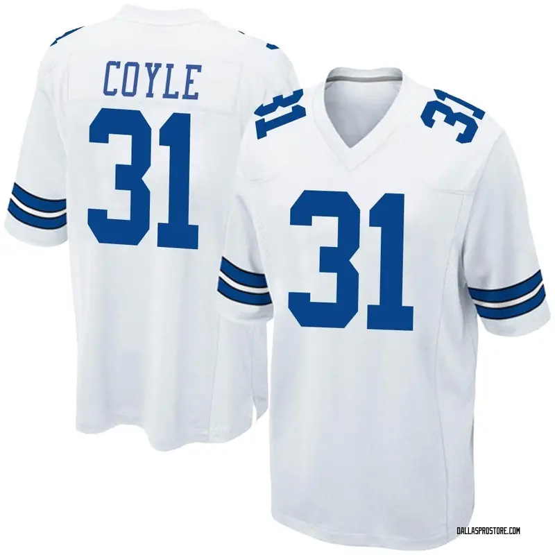 Tyler Coyle Dallas Cowboys Men's Gray Name & Number Logo T-shirt 